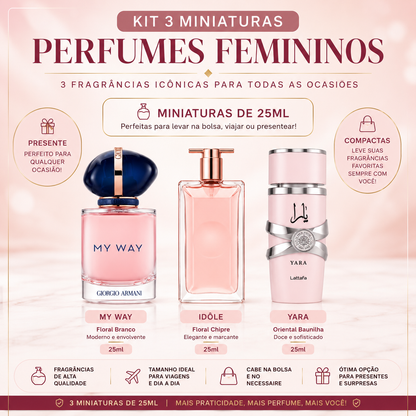 Kit Feminino Dia 25ml (3 Miniaturas)