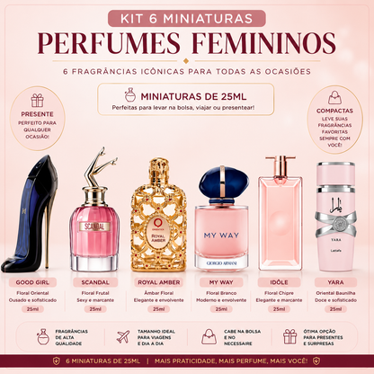 Kit Combo Feminino Dia e Noite 25ml (6 Miniaturas)