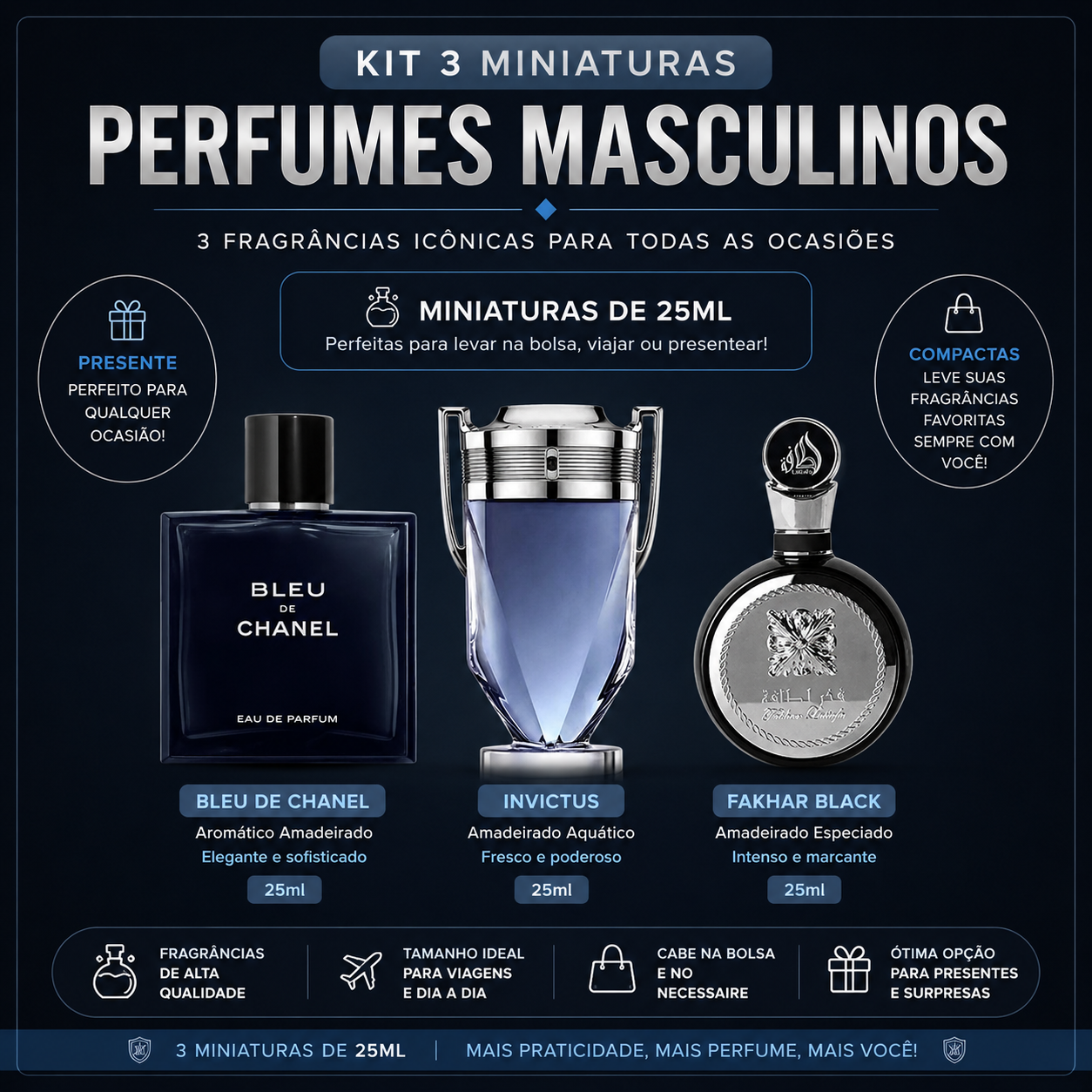 Kit Masculino Dia  (3 Miniaturas)