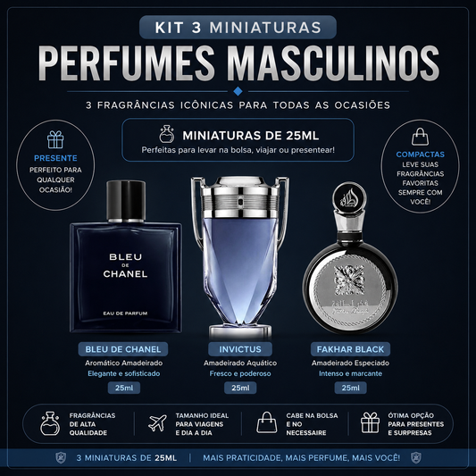 Kit Masculino Dia  (3 Miniaturas)